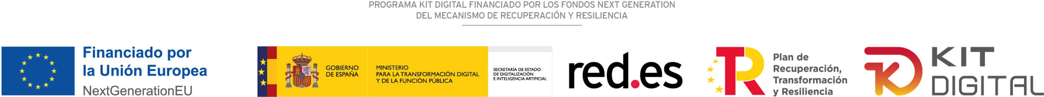 Logos Kit Digital programa financiado por la Unión Europea Red.es
